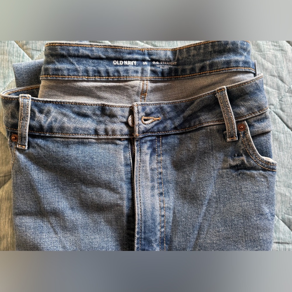 Old Navy Denim High-Rise O.G. Straight Secret-smooth Pockets Size 20 never worn